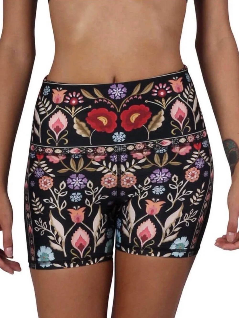 Yoga Democracy Floral High-Rise Women’s Bike Shorts